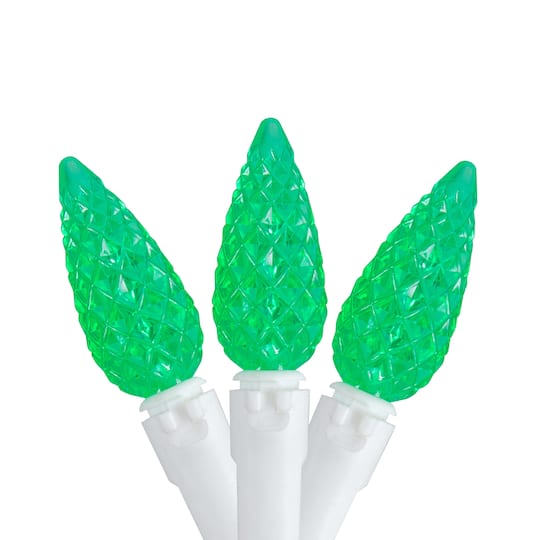 70ct Green Faceted LED C6 Christmas Lights, 22.5 ft – 50% Off